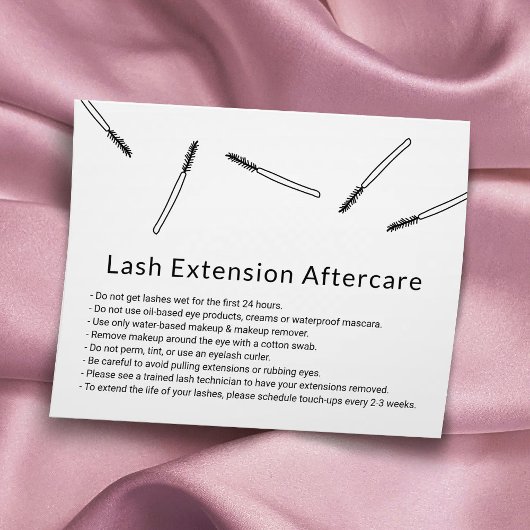 Eyelash Extension Aftercare Hand gezeichnet Minima Flyer