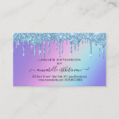 Eyelash Extension Aftercare Instruction Glitzern Visitenkarte (Vorderseite)