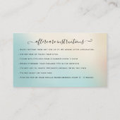 Eyelash Extension Aftercare Instruction Glitzern Visitenkarte (Rückseite)