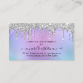 Eyelash Extension Aftercare Instruction Glitzern Visitenkarte (Vorderseite)