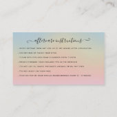 Eyelash Extension Aftercare Instruction Glitzern Visitenkarte (Rückseite)