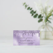 Eyelash Extension Aftercare Instruction Glitzern Visitenkarte (Stehend Vorderseite)