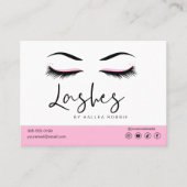 Eyelash Extension Aftercare Instructions Lash Logo Visitenkarte (Vorderseite)