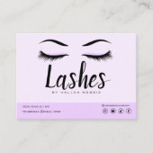 Eyelash Extension Aftercare Instructions Lash Logo Visitenkarte (Vorderseite)