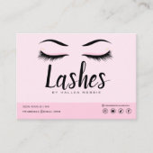 Eyelash Extension Aftercare Instructions Lash Logo Visitenkarte (Vorderseite)