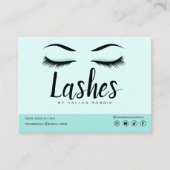 Eyelash Extension Aftercare Instructions Lash Logo Visitenkarte (Vorderseite)