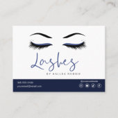 Eyelash Extension Aftercare Instructions Lash Logo Visitenkarte (Vorderseite)
