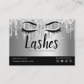 Eyelash Extension Aftercare Instructions Lash Logo Visitenkarte (Vorderseite)
