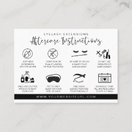 Eyelash Extension Aftercare Instructions Lash Logo Visitenkarte