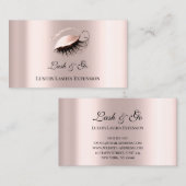Eyelash Extension Brows Makeup Artist Luxury Rose Visitenkarte (Vorne/Hinten)