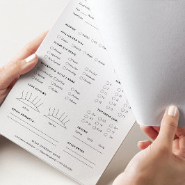 Eyelash Extension Client Record 40 Seiten Notizblock