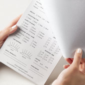 Eyelash Extension Client Record 40 Seiten Notizblock