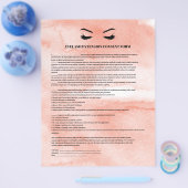 EYELASH EXTENSION CONSENT FORMULAR FLYER (Einzeln)