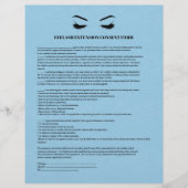 EYELASH EXTENSION CONSENT FORMULAR FÜR BLUE Leder Flyer (Vorne)