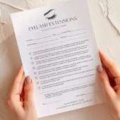 Eyelash Extension Forms Lash Consent Form 40 Seite Notizblock