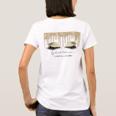 Eyelash Extension Funkelnd Sepia Gold Branding T-Shirt (Rückseite)