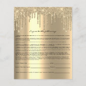Eyelash Extension Liability Waiver Agreement Gold Flyer (Hinten)