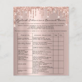 Eyelash Extension Liability Waiver Agreement Rose Flyer (Vorne)