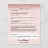 Eyelash Extension Liability Waiver Blush Rosen Gol Flyer (Hinten)