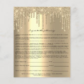 Eyelash Extension Liability Waiver Champaigne Gold Flyer (Hinten)