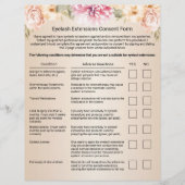 Eyelash Extension Liability Waiver Elegant Elfenbe Flyer (Vorne)