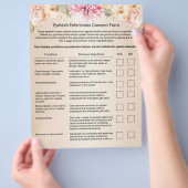 Eyelash Extension Liability Waiver Elegant Elfenbe Flyer (Hand)