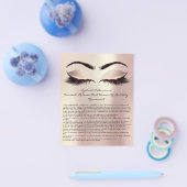 Eyelash Extension Liability Waiver Eyes Rose Pink Flyer (Einzeln)