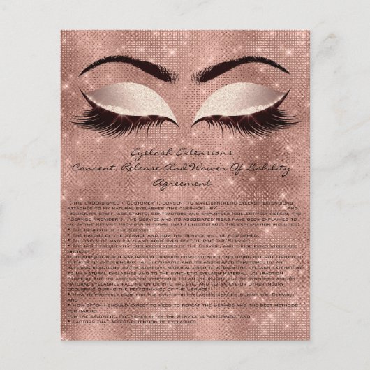 Eyelash Extension Liability Waiver Eyes Rosen Spar Flyer (Vorne)