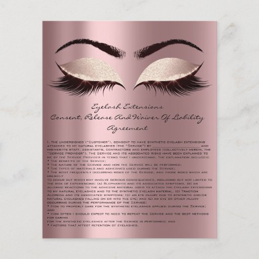 Eyelash Extension Liability Waiver Eyes Rosen Spar Flyer (Vorne)