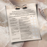 Eyelash Extension Liability Waiver Form Creme Flyer<br><div class="desc">Eyelash Extension Liability Waiver & Release Form.</div>