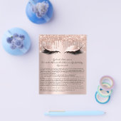 Eyelash Extension Liability Waiver Funkelnd Pink Flyer (Einzeln)