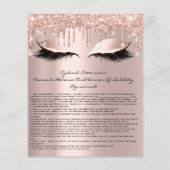 Eyelash Extension Liability Waiver Funkelnd Pink Flyer (Vorne)
