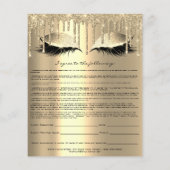 Eyelash Extension Liability Waiver Funkelnd Tropfe Flyer (Hinten)