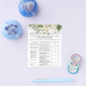 Eyelash Extension Liability Waiver Gold Floral Lux Flyer (Einzeln)