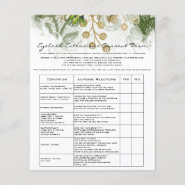 Eyelash Extension Liability Waiver Gold Microblade Flyer