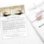 Eyelash Extension Liability Waiver Gold Tropfen Wh Flyer<br><div class="desc">Blumendesign</div>