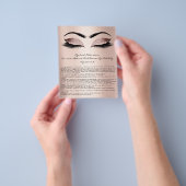 Eyelash Extension Liability Waiver Rose Blush Flyer (Gruppe)