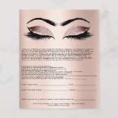 Eyelash Extension Liability Waiver Rose Blush Flyer (Hinten)