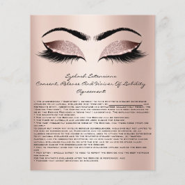 Eyelash Extension Liability Waiver Rose Blush Flyer