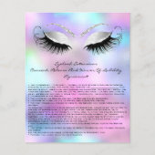 Eyelash Extension Liability Waiver Rose Grau Silve Flyer (Vorne)