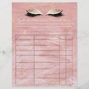 Eyelash Extension Liability Waiver Rose Marble2 Flyer