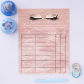 Eyelash Extension Liability Waiver Rose Marble2 Flyer (Einzeln)