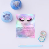 Eyelash Extension Liability Waiver Rose Ombre Blue Flyer (Einzeln)