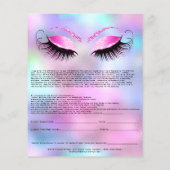Eyelash Extension Liability Waiver Rose Ombre Flyer (Hinten)