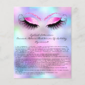 Eyelash Extension Liability Waiver Rose Ombre Flyer (Vorne)