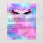 Eyelash Extension Liability Waiver Rose Ombre Flyer (Hinten)