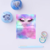 Eyelash Extension Liability Waiver Rose Ombre Flyer (Einzeln)