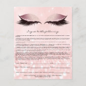 Eyelash Extension Liability Waiver Rose Pink Flyer (Hinten)