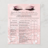 Eyelash Extension Liability Waiver Rose Pink Flyer (Vorne)