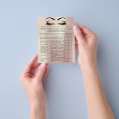 Eyelash Extension Liability Waiver Rose Rosa Blush Flyer (Gruppe)